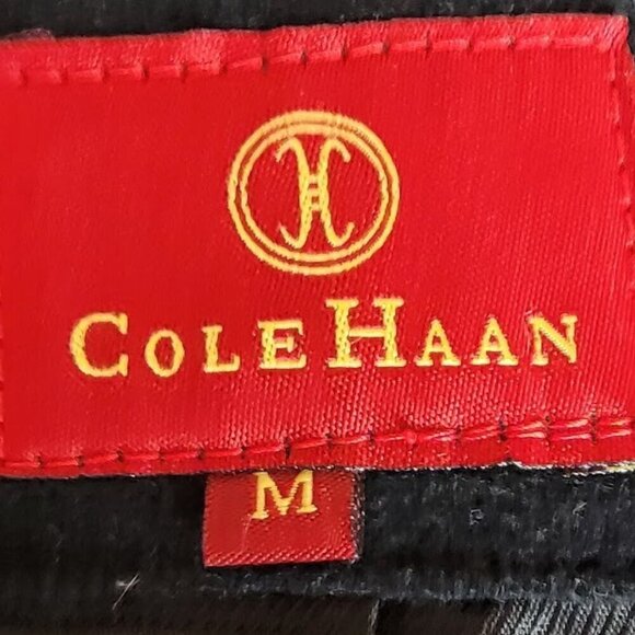 Cole Haan Men's Wool Car Coat with Leather Style Trim - Mens Size M - Picture 3 of 8